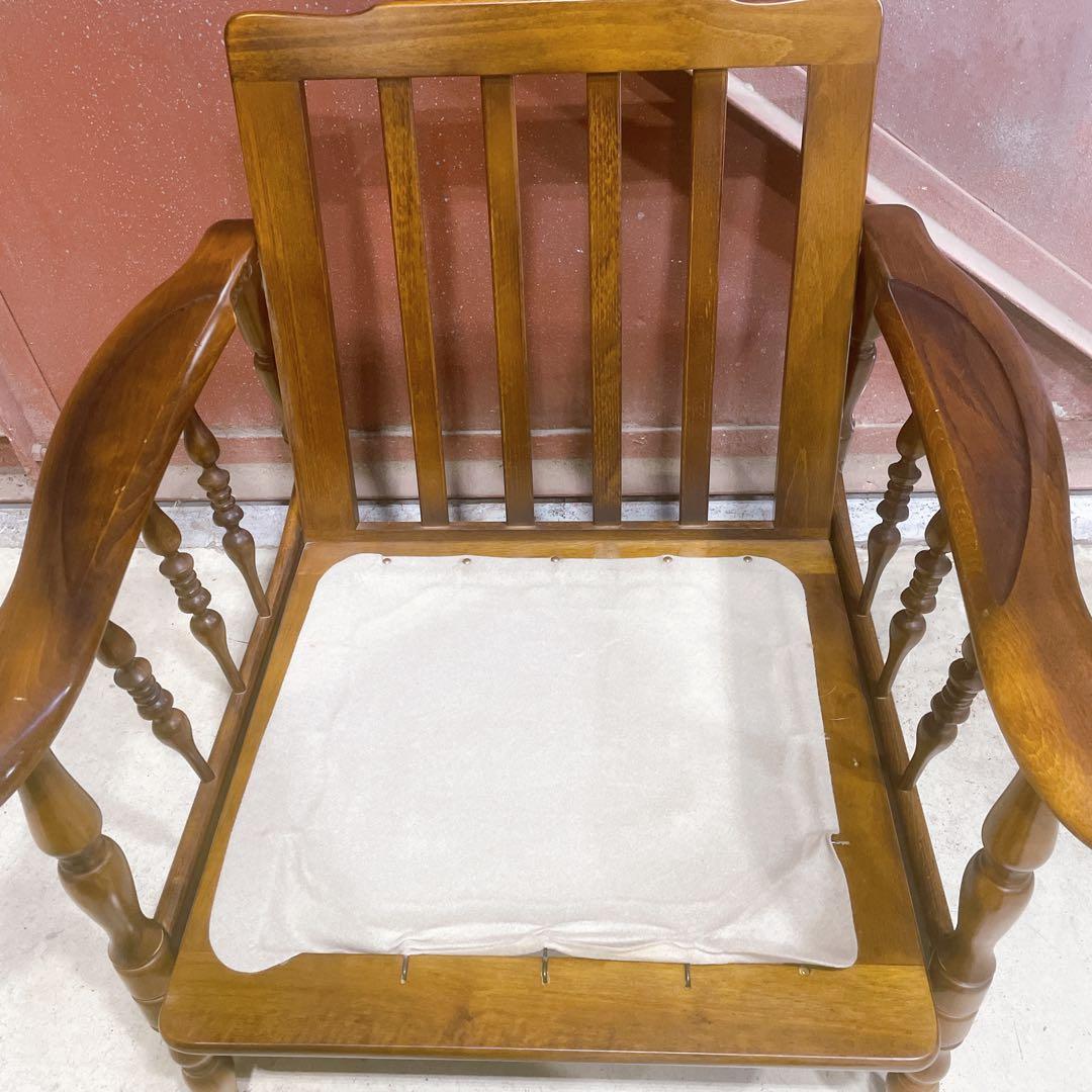 【稀少】karimokuカリモク アームチェア コロニアル フリージアグリーン②