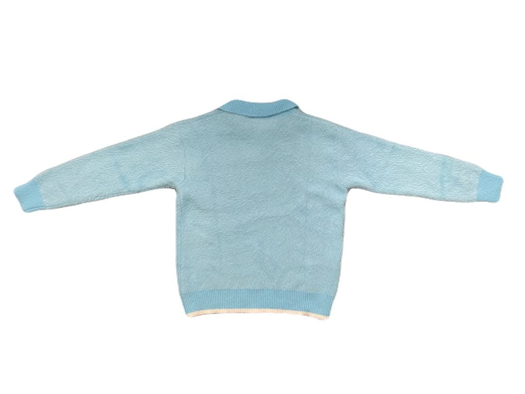 AURARY オーラリー風 モヘア ニットシャツ スカイブルー 水色