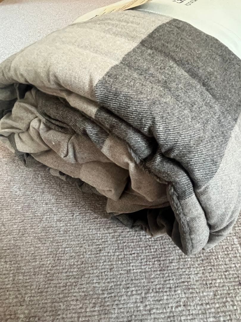 無印良品 こたつふとん・大 （チャコールグレーチェック）フランネル