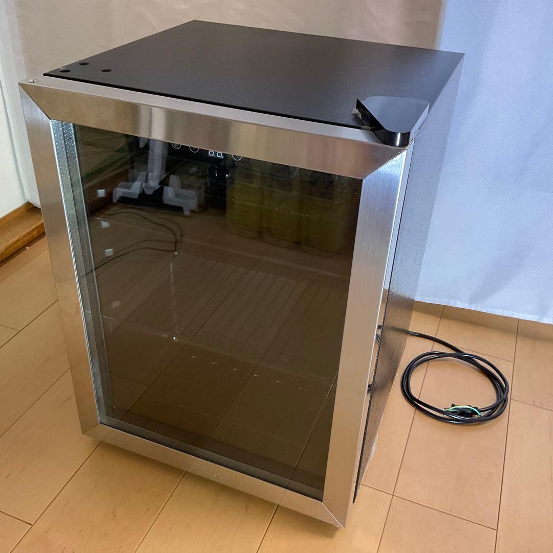 Shelddi 冷蔵庫 48L 小型 コンプレッサー式 透明ガラスドア