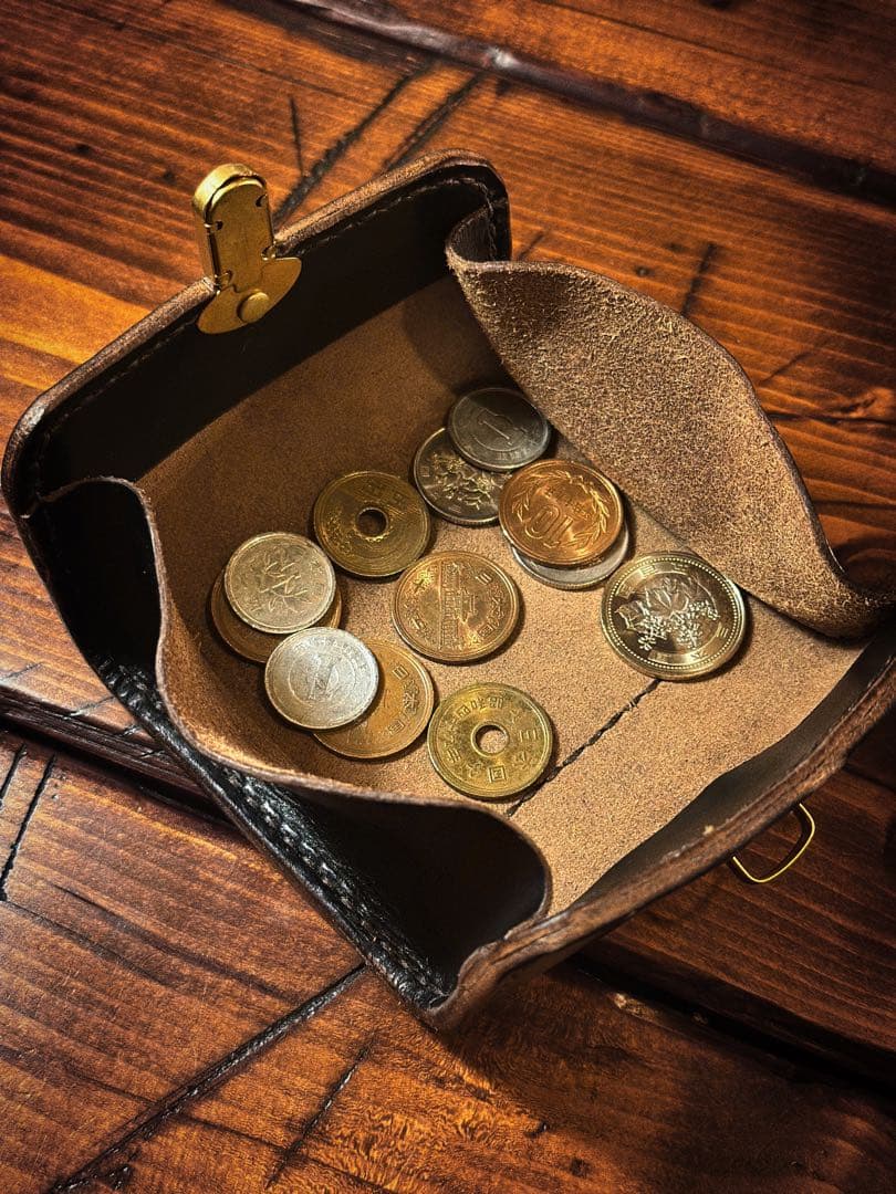 horween ホーウィン レザー財布 コンパクト クラシック ミニ財布 茶芯