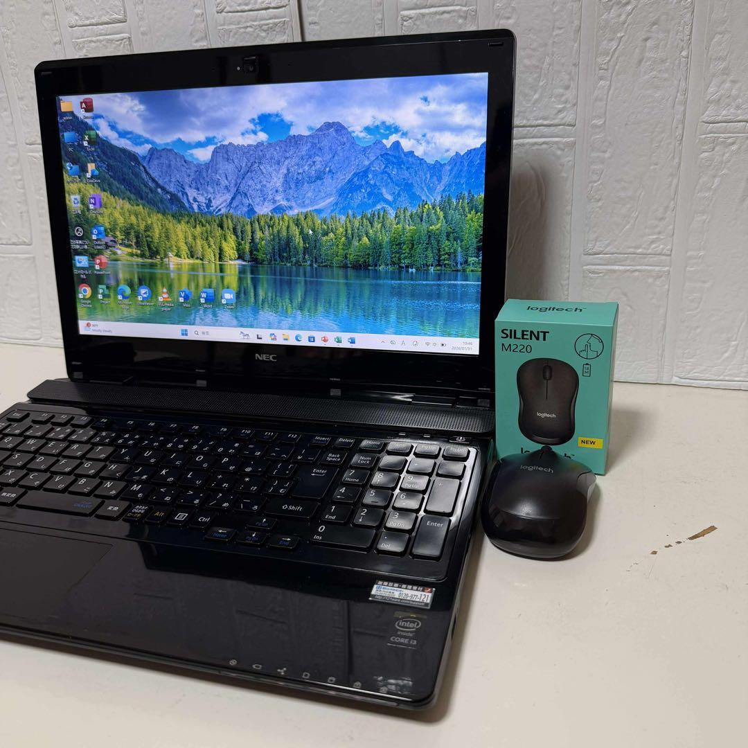 Windows11 オフィス付き　BRUーRE 高速起動SSD NECノートPC