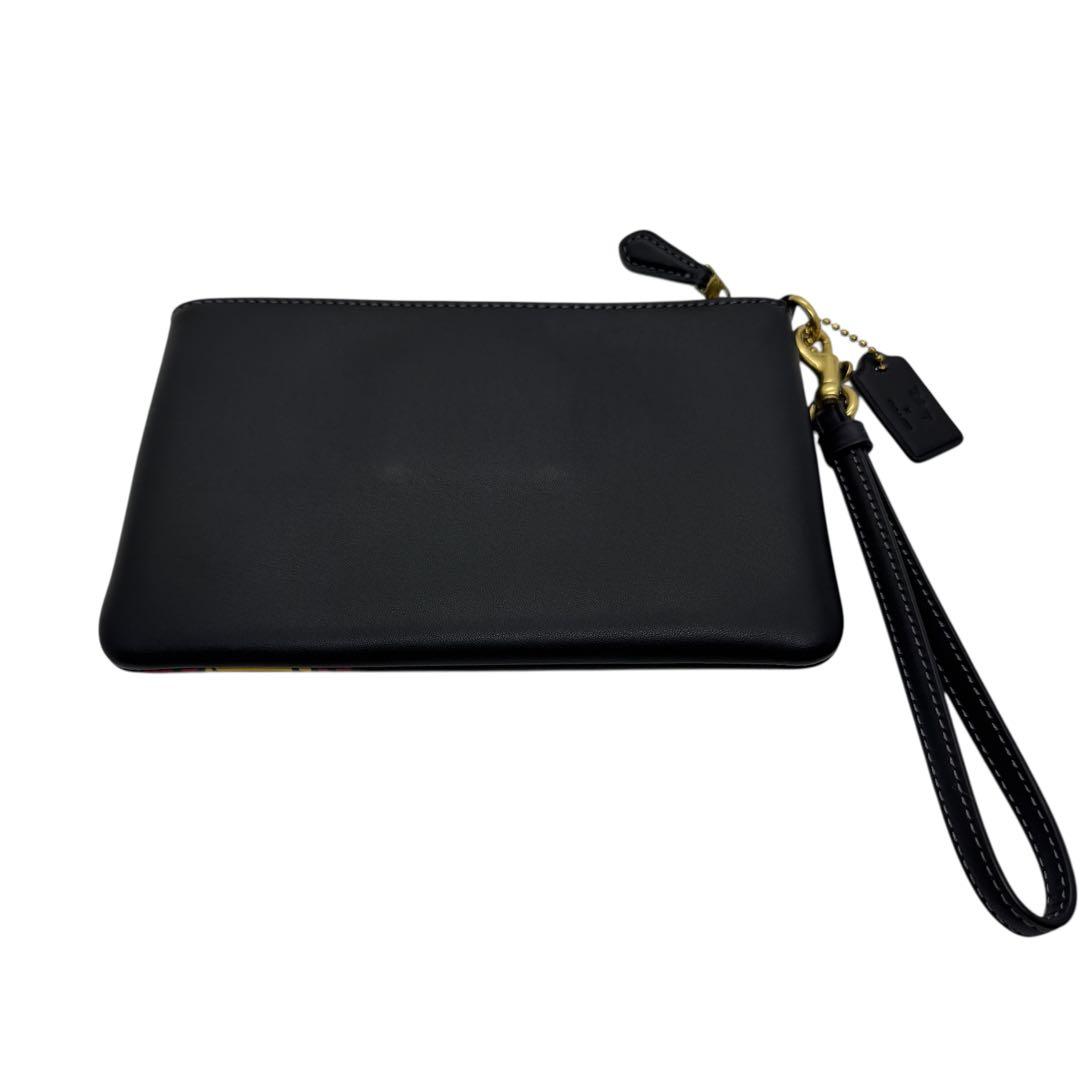 極美品 コーチ ポーチ ディズニーコラボ プルート ブラック 現行