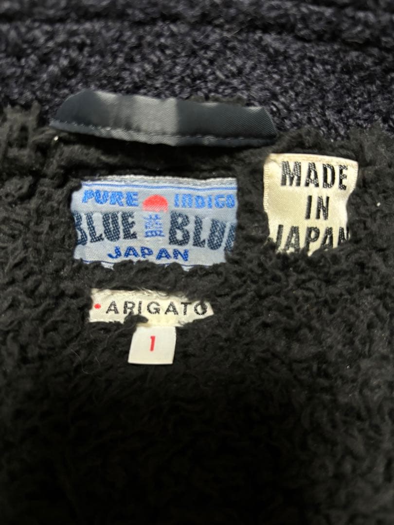 BLUEBLUEJAPAN【ユキフブキウール ダブルブレストハーフコート】 防寒