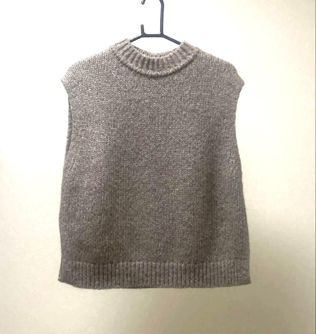 今期☆セオリーリュクス☆ボックスシルエットラメニットジレ☆ベスト