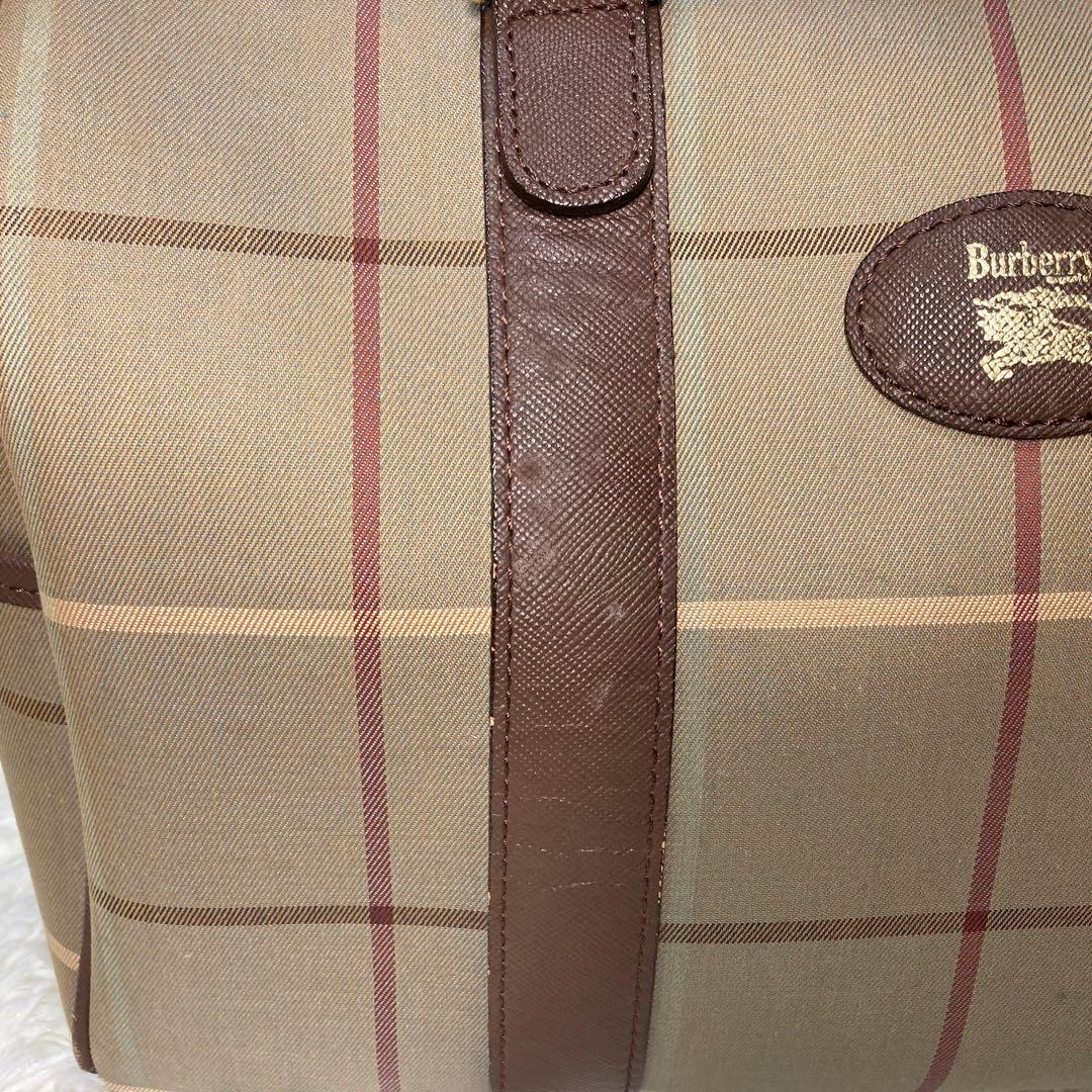 BURBERRY バーバリー ミニボストンバッグ メガノバチェック ヴィンテージ