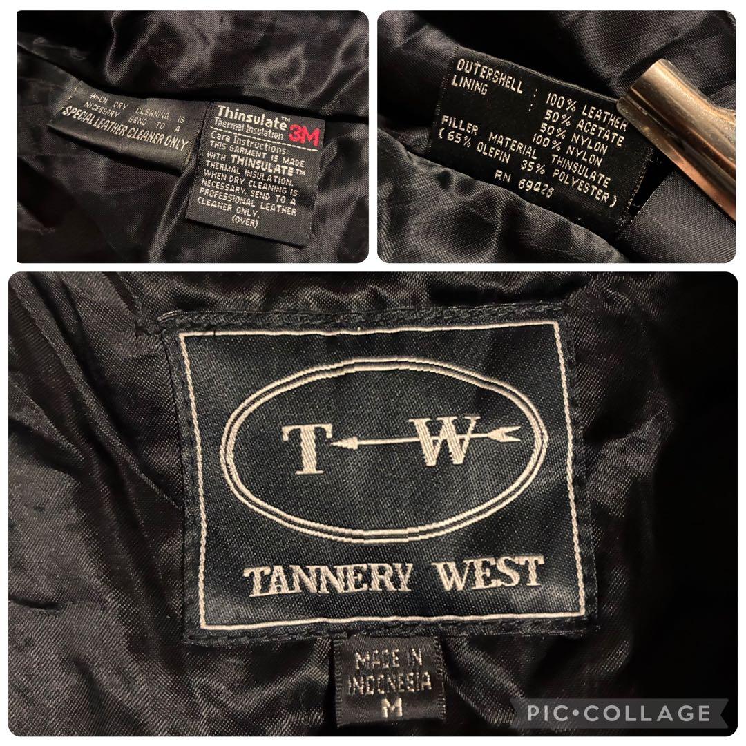 【希少】90s TANNERY WEST ヴィンテージ リアルレザージャケットM