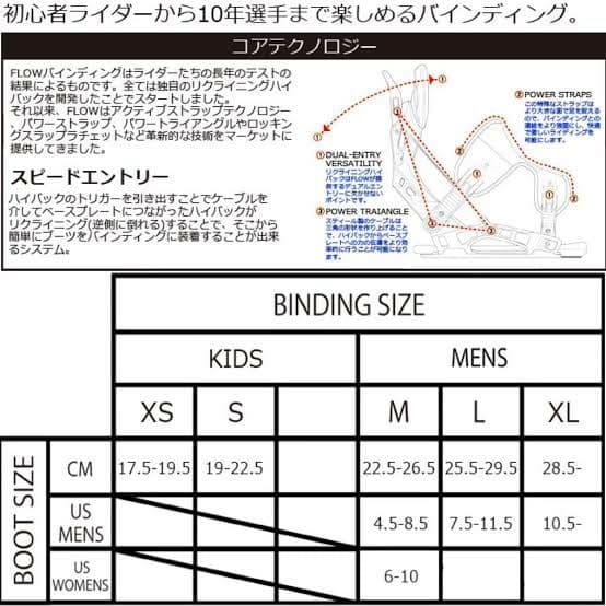 FLOW ALPHA バイン ビンディング Mサイズ