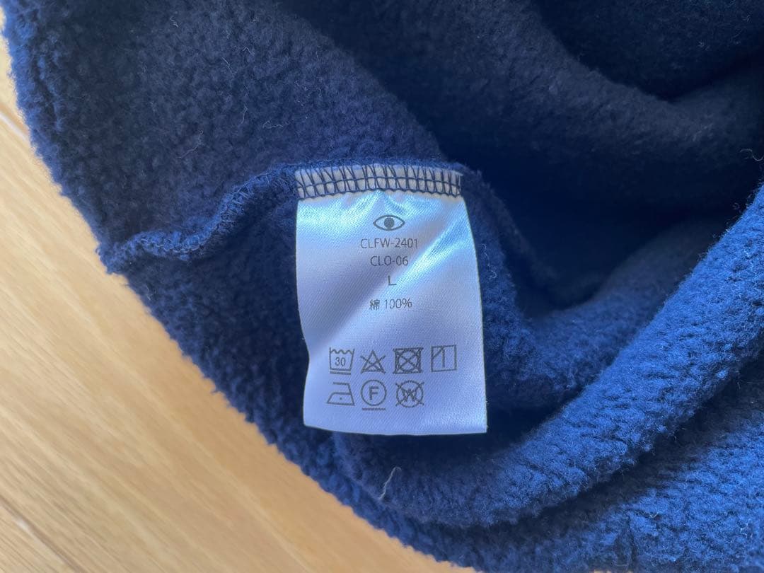 トップス WIDE SWEAT MUJI TURTLE NECK Washed Navy