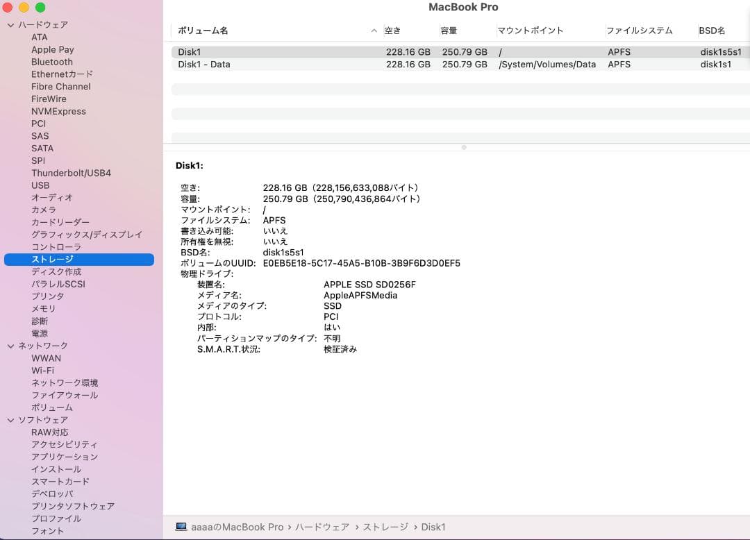 MacBook Pro 13インチ Late2013 8GB・SSD256GB