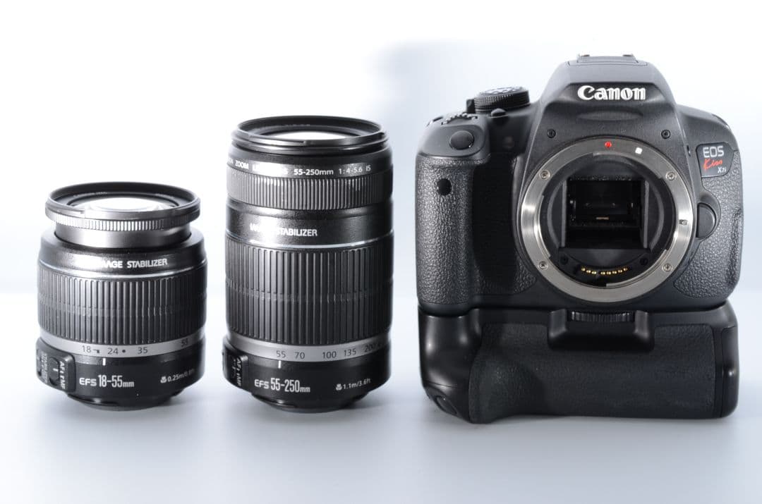 【美品・バッテリーグリップ付き】Canon Kiss X7i ダブルレンズセット