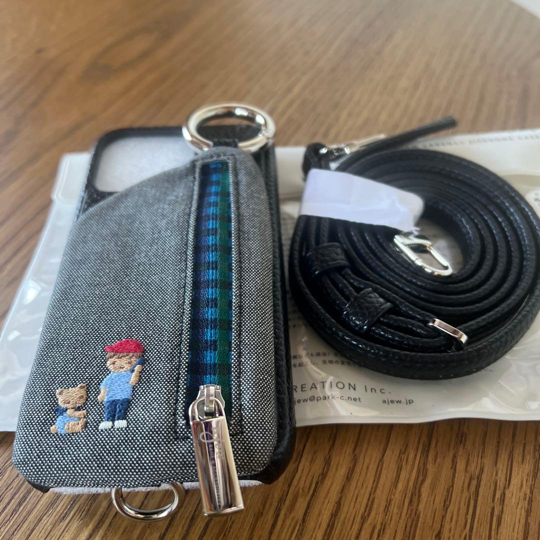 familiar ajew iPhoneケース 黒13pro