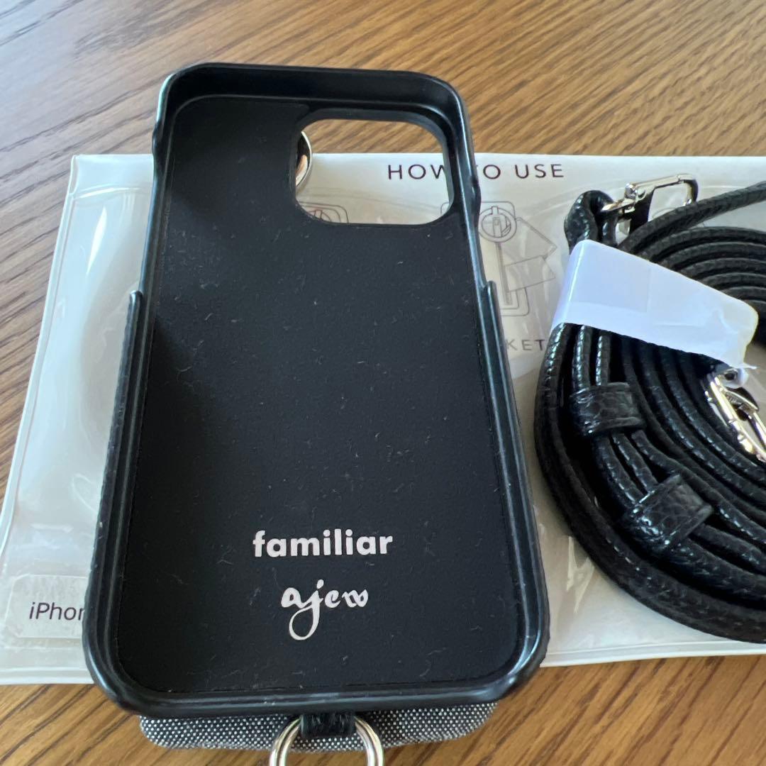 familiar ajew iPhoneケース 黒13pro