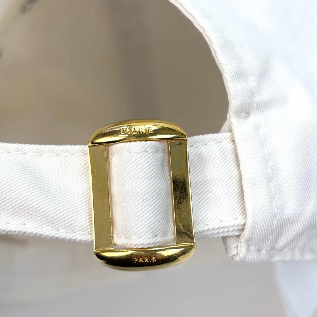 CELINE セリーヌ ベースボールキャップ トリオンフ 白