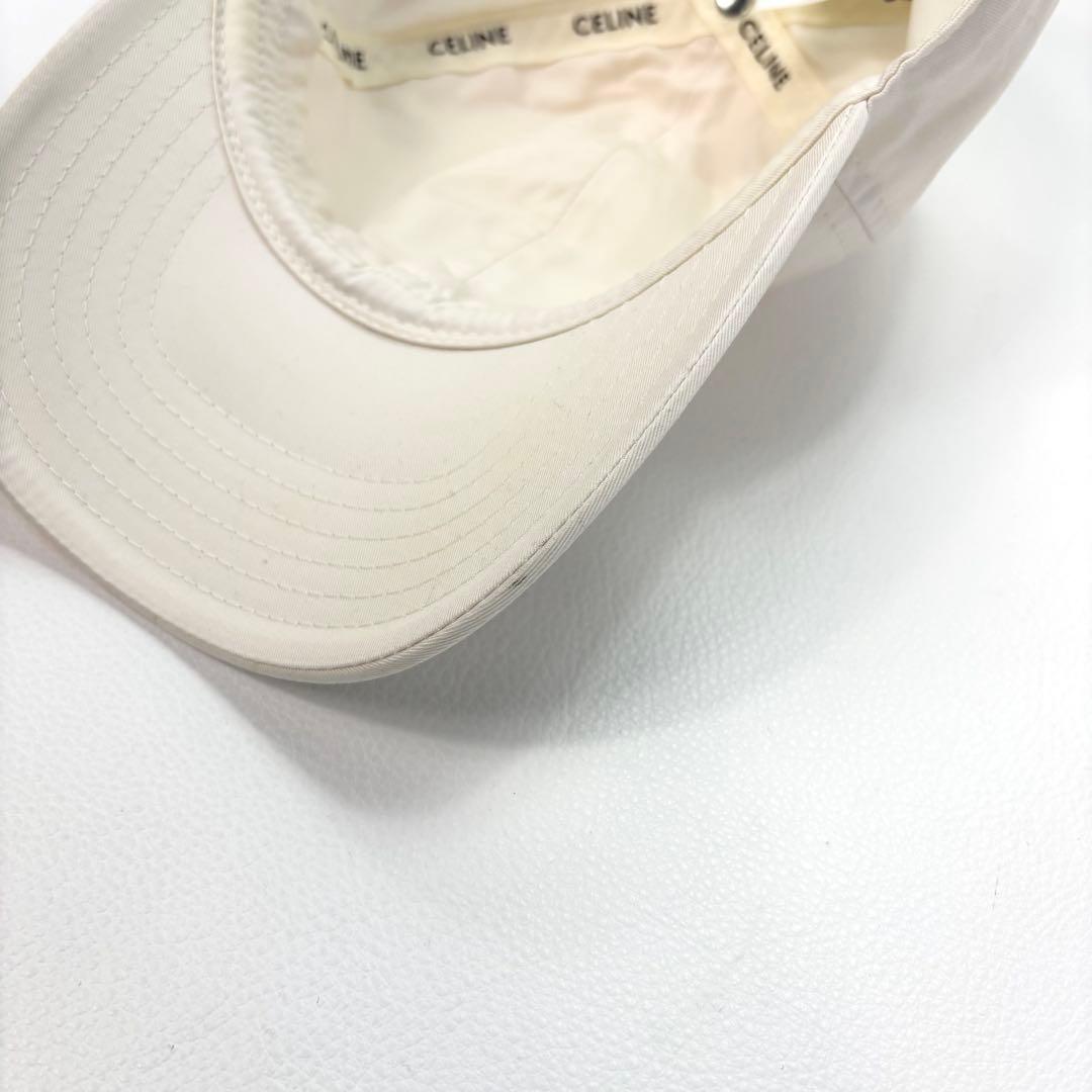 CELINE セリーヌ ベースボールキャップ トリオンフ 白