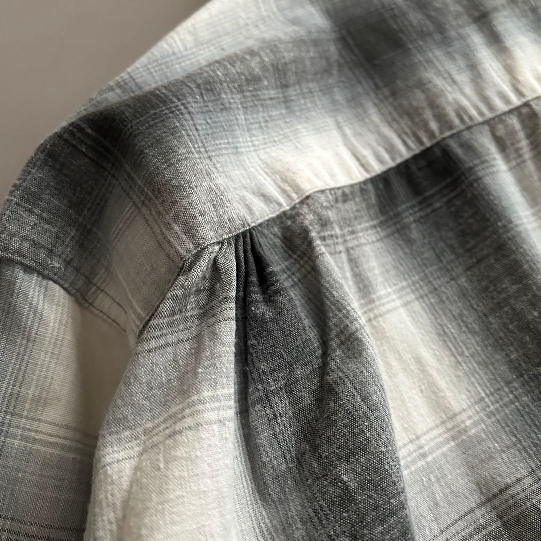 Vintage 50s~ PILGRIM オンブレチェック オープンカラーシャツ