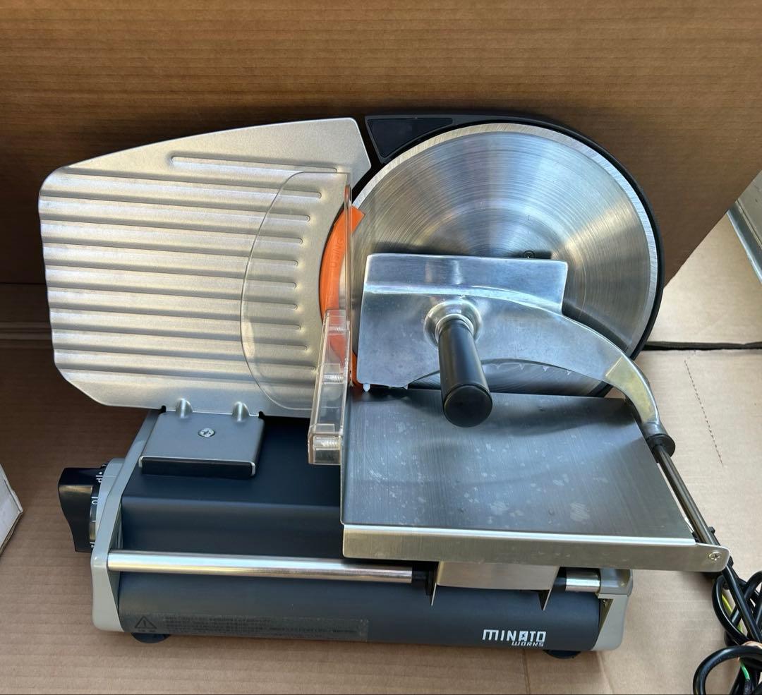 ミナト 家庭用ミートスライサー HMS-220(BK)-V2