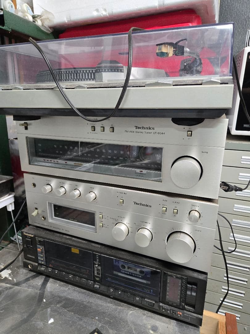 Technics 4セット オーディオ ターンテーブル アンプ カセットデッキ