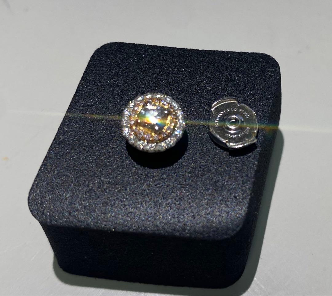 定価100万以上　ティファニーピアス　プラチナ950 ピンクダイヤモンド