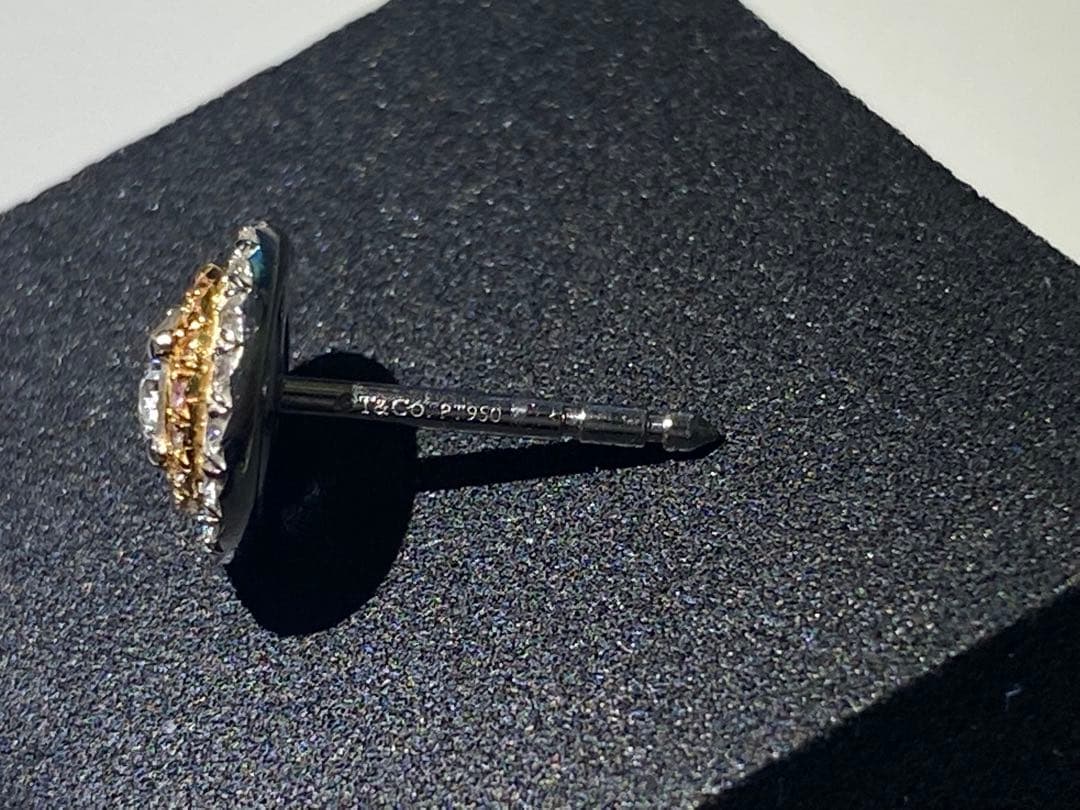 定価100万以上　ティファニーピアス　プラチナ950 ピンクダイヤモンド