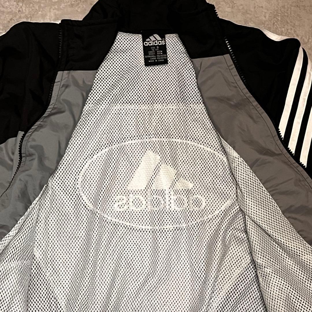 90s adidas トラックジャケット ナイロン トリプルライン 黒 希少