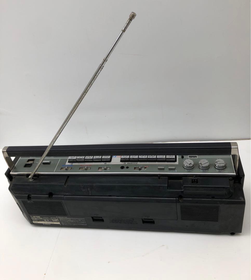 SHARP QT-77BK ブラック ラジカセ レトロ(D1 54)