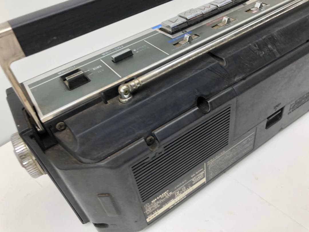 SHARP QT-77BK ブラック ラジカセ レトロ(D1 54)