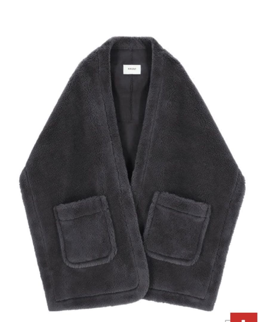 HAUNT ボアストール　ダークグレー