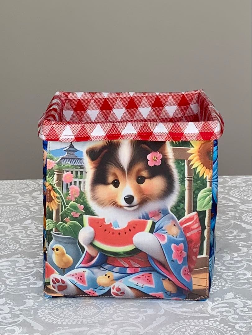 皇帝ダリア　わんこと仔猫　(片面パネル) トートバッグ