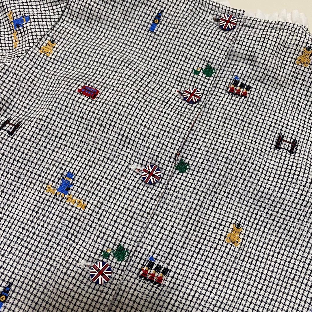 ファミリア　ロンドンシリーズ　イギリス　90cm 長袖　チェック柄ワンピース