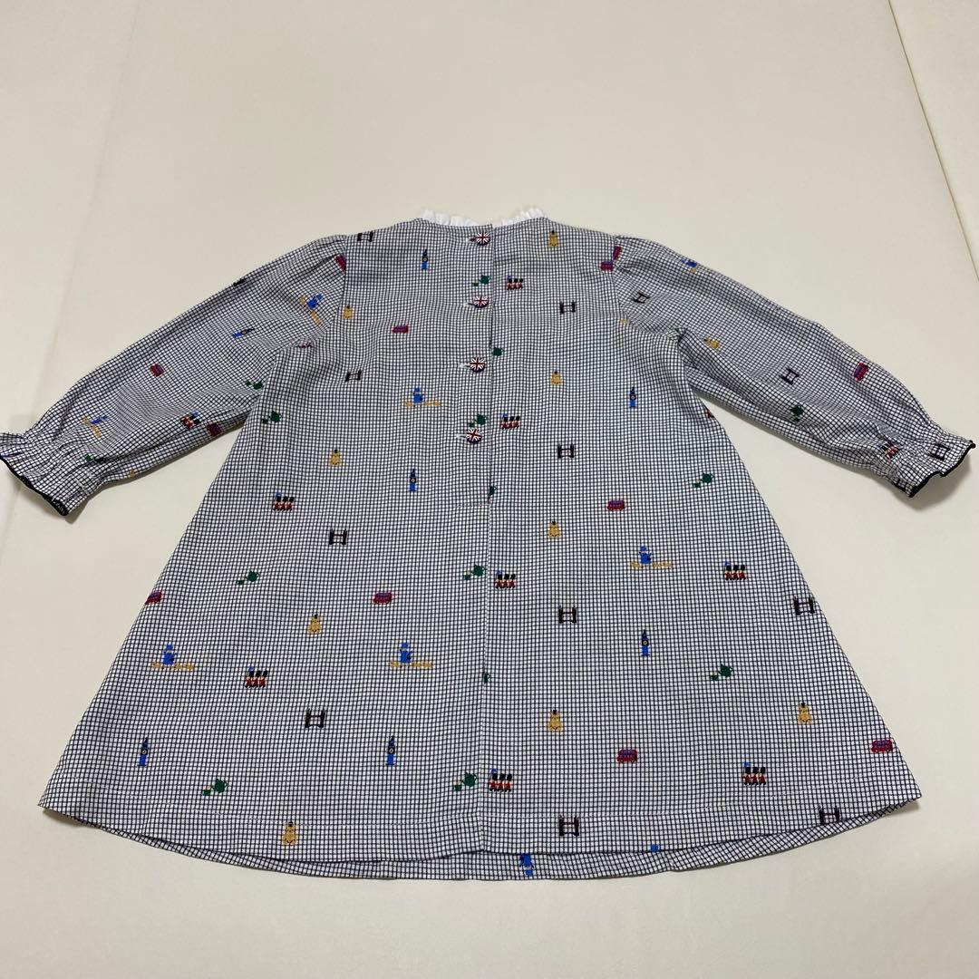 ファミリア　ロンドンシリーズ　イギリス　90cm 長袖　チェック柄ワンピース