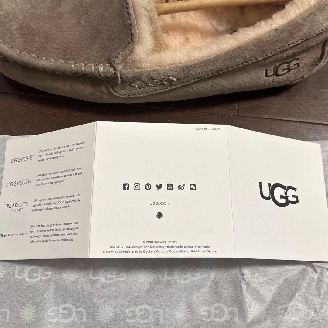 【レア カラー】UGG アグ　アンスレー ムートン モカシン US6 23