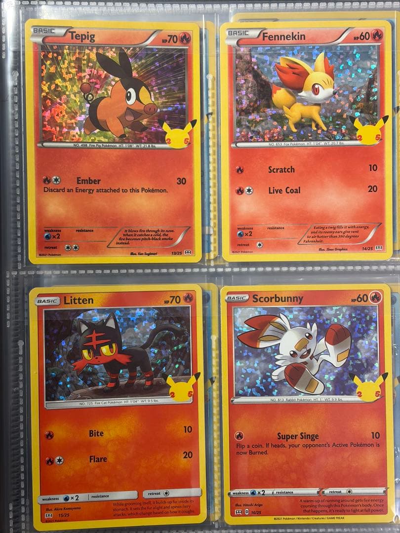 ポケモンカード海外マクドナルド限定25周年　フルコンプ(ホロ・ノーマル計50枚)