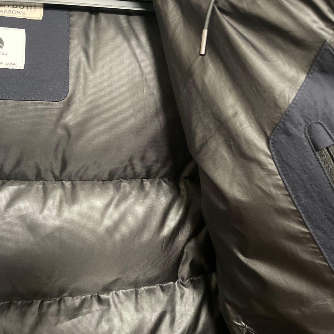 小松マテーレ スウェイ ツイル ダウンジャケット 700FP 撥水機能 ネイビー