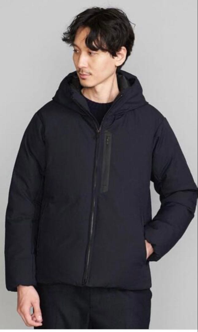 小松マテーレ スウェイ ツイル ダウンジャケット 700FP 撥水機能 ネイビー