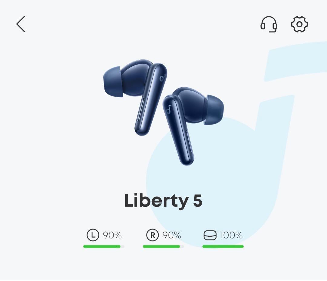 Liberty 5 ワイヤレスイヤホン ダークブルー