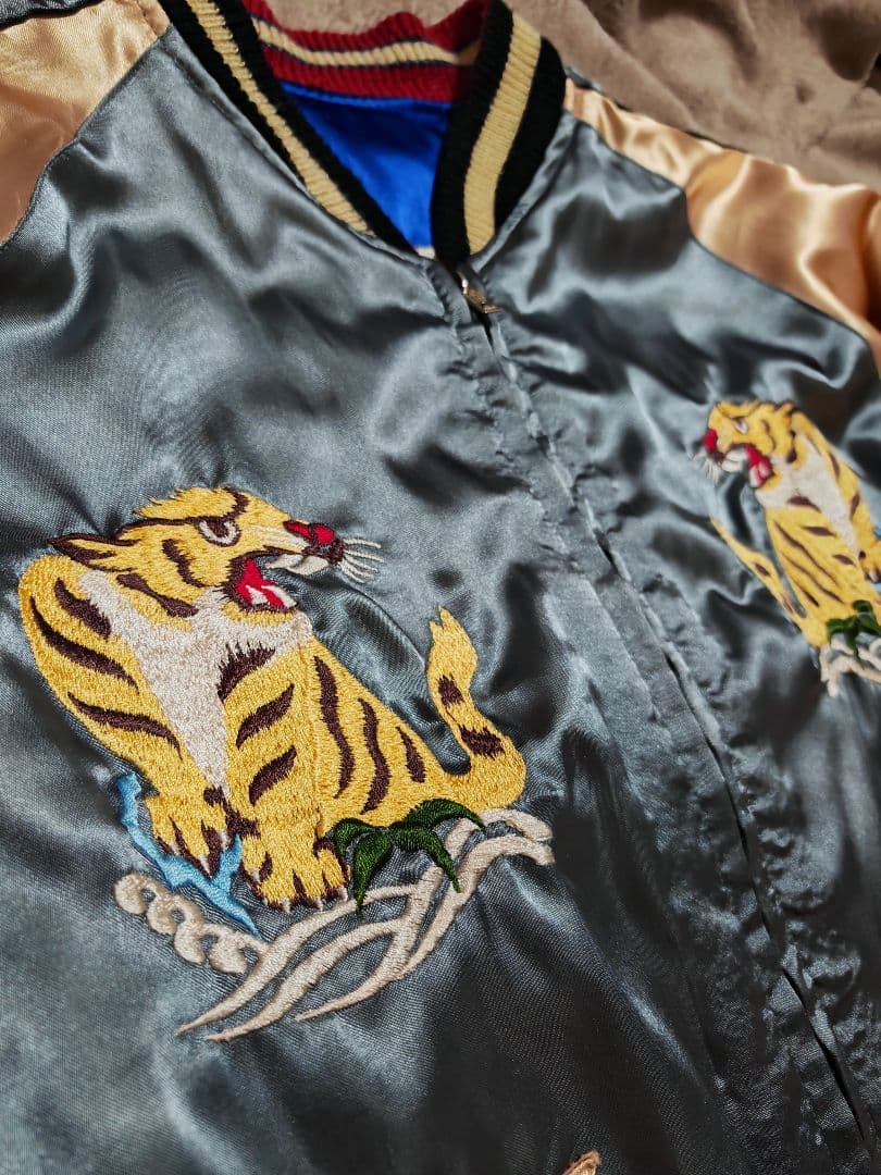 テーラー東洋 ２面用 虎龍 日本限定 スカジャン vintage サテン