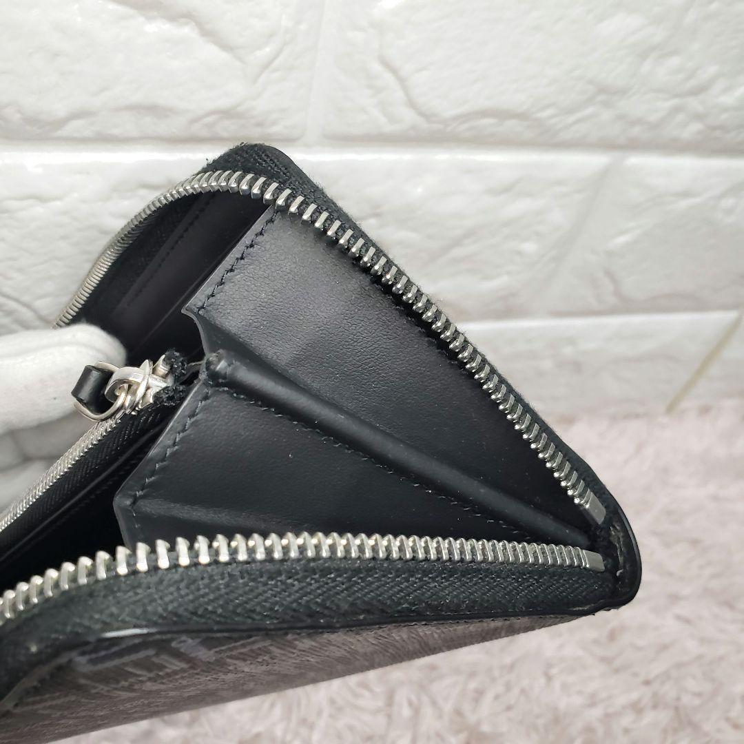 最新モデル dunhill ダンヒル ロゴ総柄 ラウンドファスナー長財布 極美品