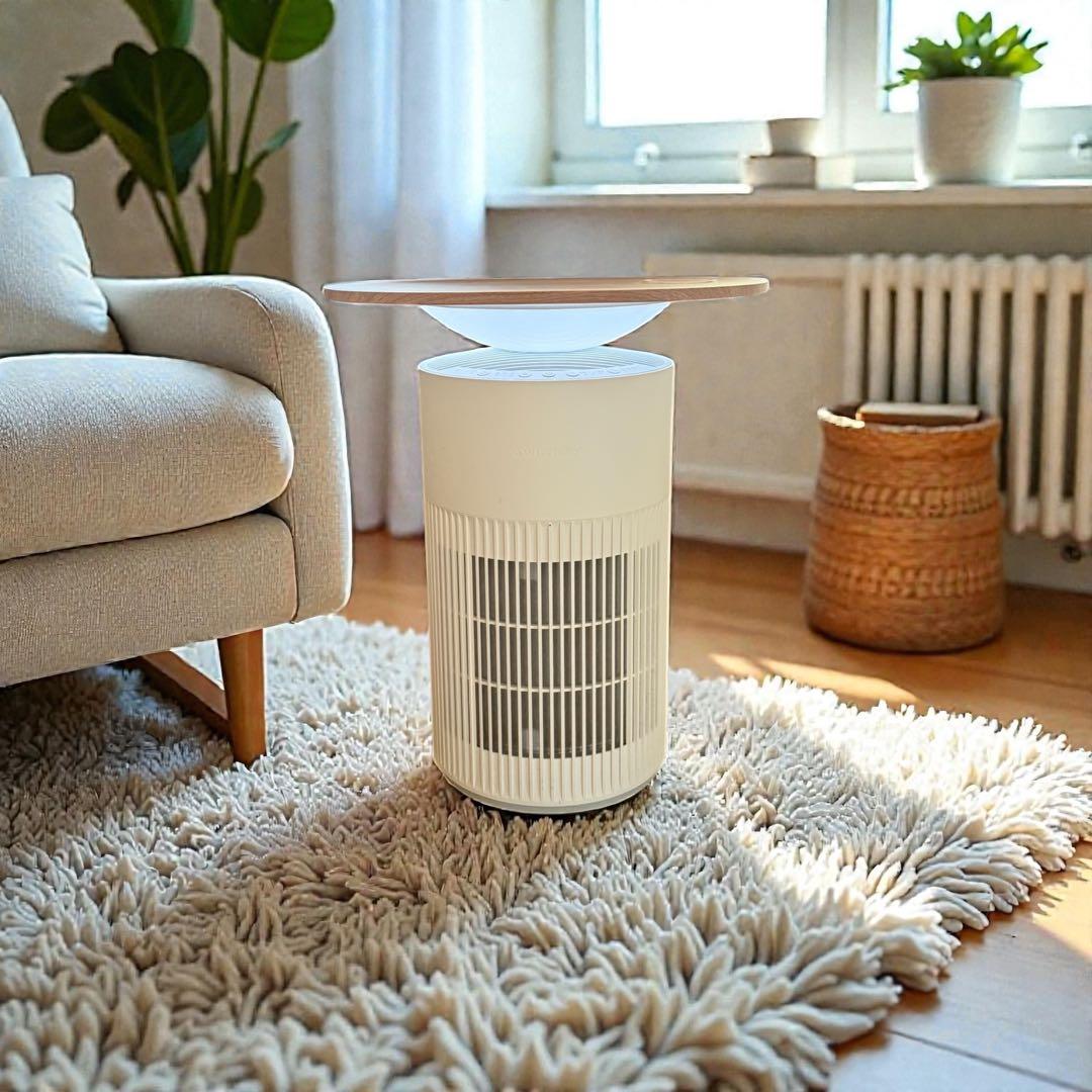 SwitchBot 空気清浄機 ウッド調テーブルトップ付き