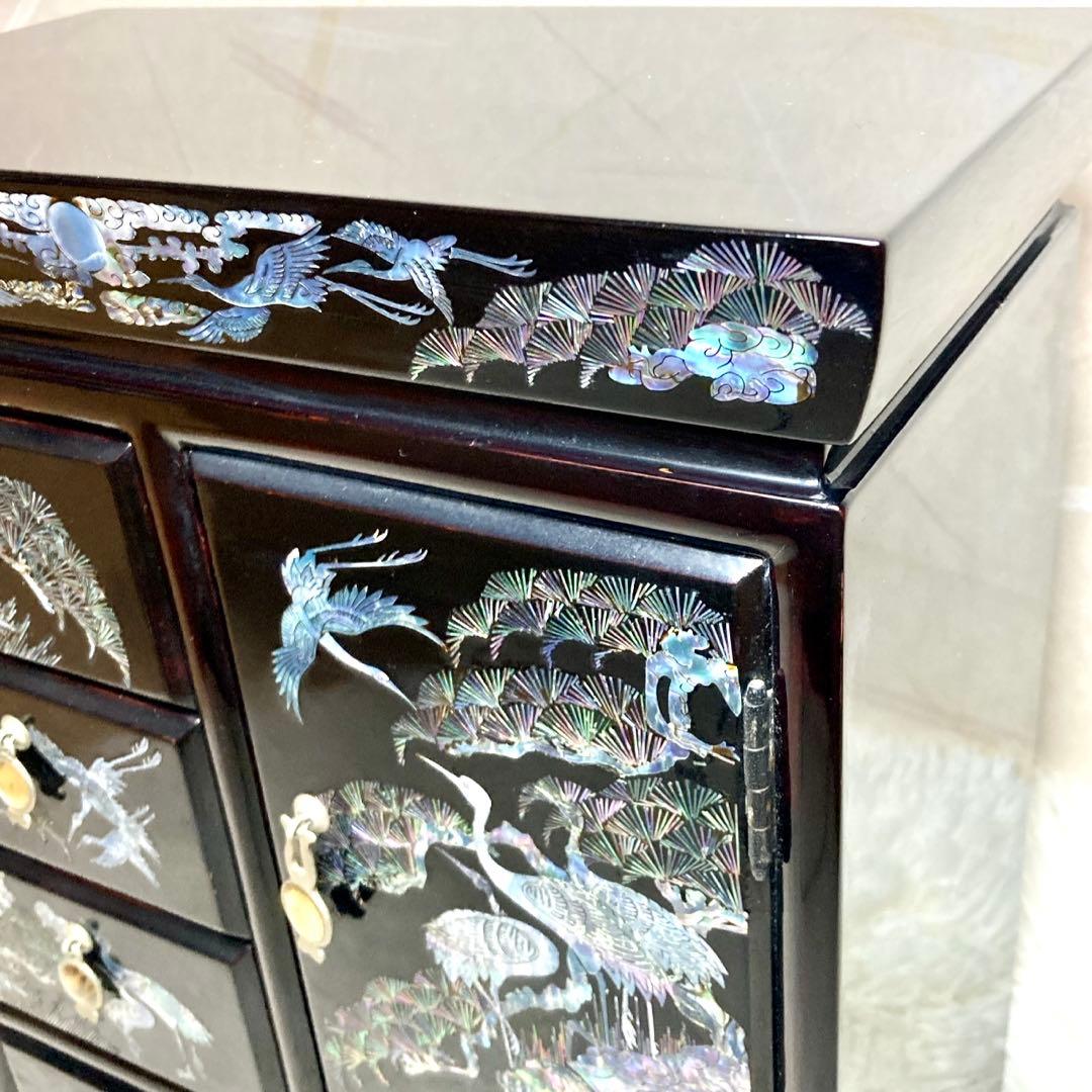 【未来】螺鈿細工 漆工芸 アクセサリーケース 宝石箱 韓国伝統工芸