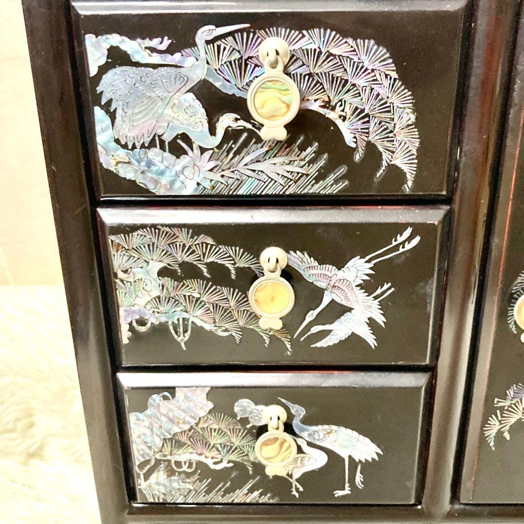 【未来】螺鈿細工 漆工芸 アクセサリーケース 宝石箱 韓国伝統工芸