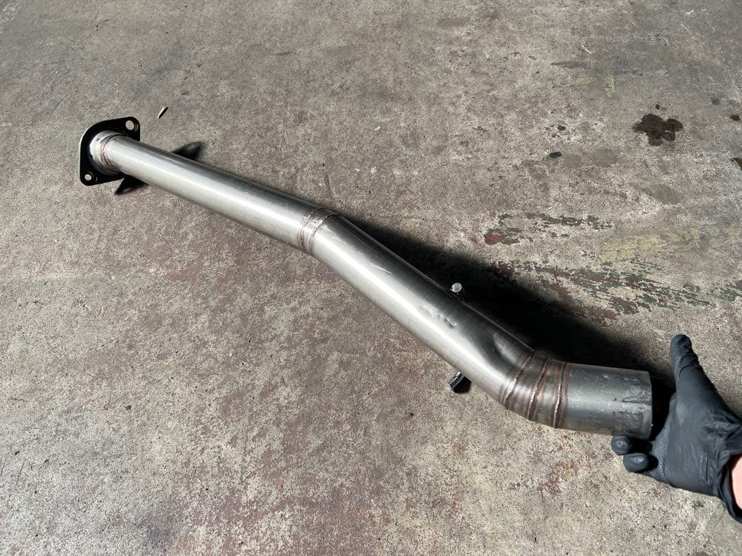 マツダ RX-8用か？ ジャンク品 ワンオフマフラー メーカー不明