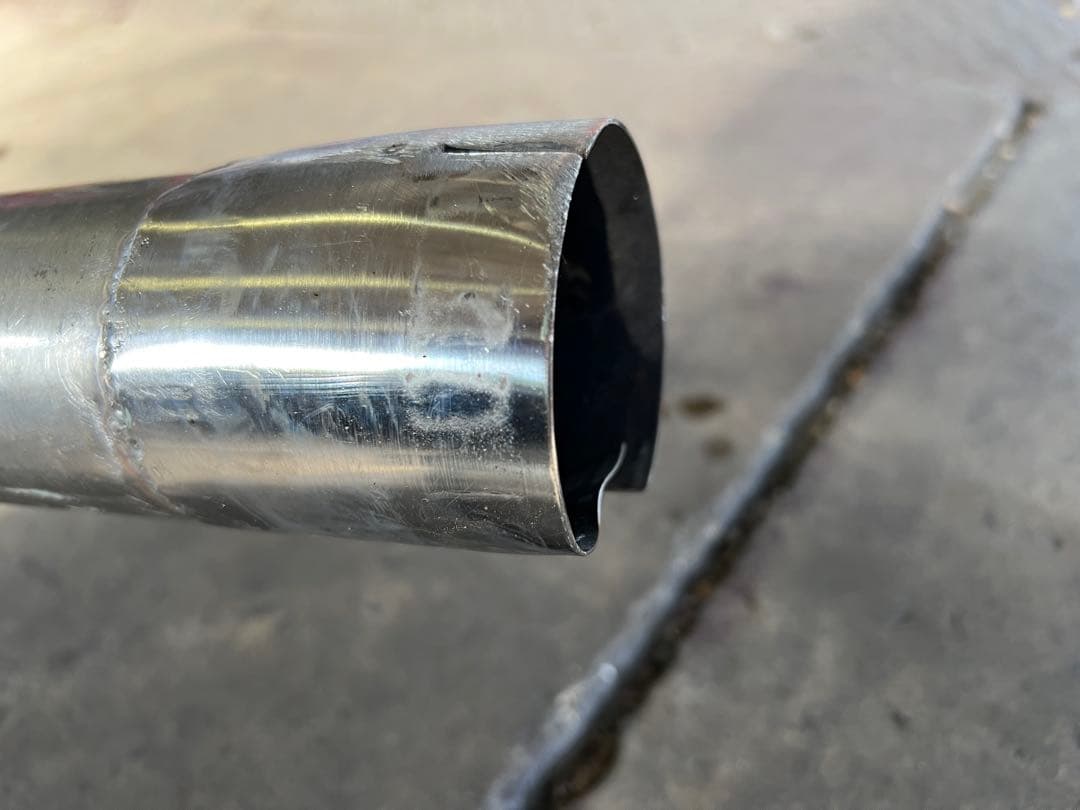 マツダ RX-8用か？ ジャンク品 ワンオフマフラー メーカー不明