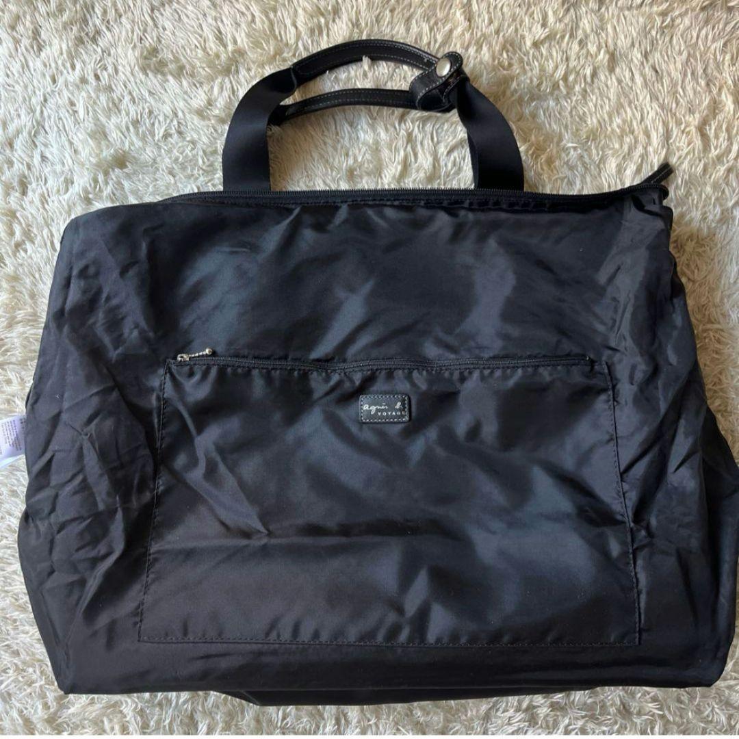 agnesb アニエスベー 2way ボストンバッグ ロゴ刺繍　ナイロン 大容量