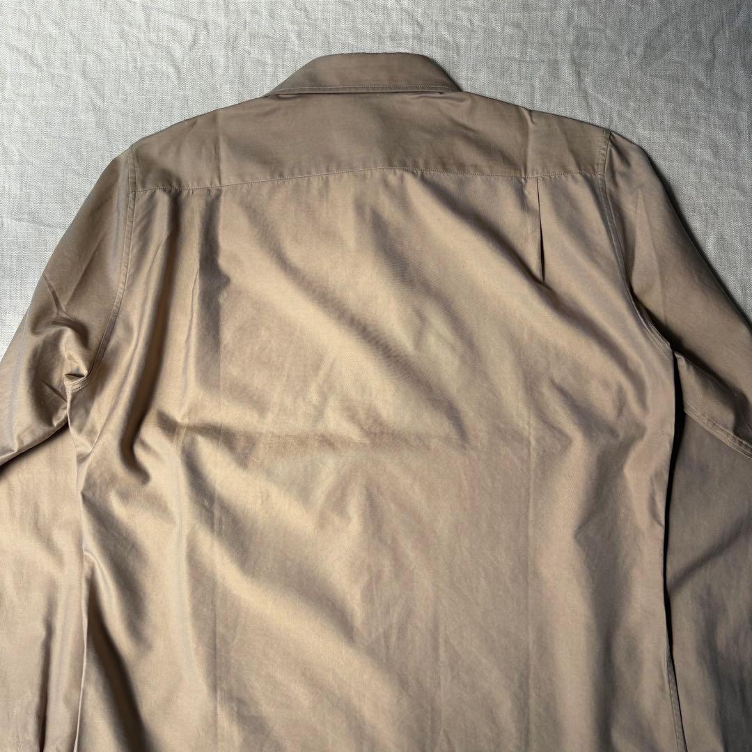 【美品】BOTTEGA VENETA コットン シルク 長袖シャツ ベージュ