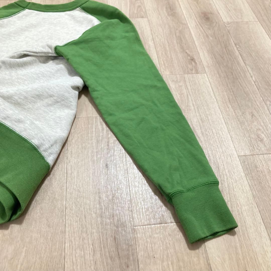 00s NIKE ゴツナイキロゴ刺繍ラグランスウェット 表記L 銀タグ　カマボコ