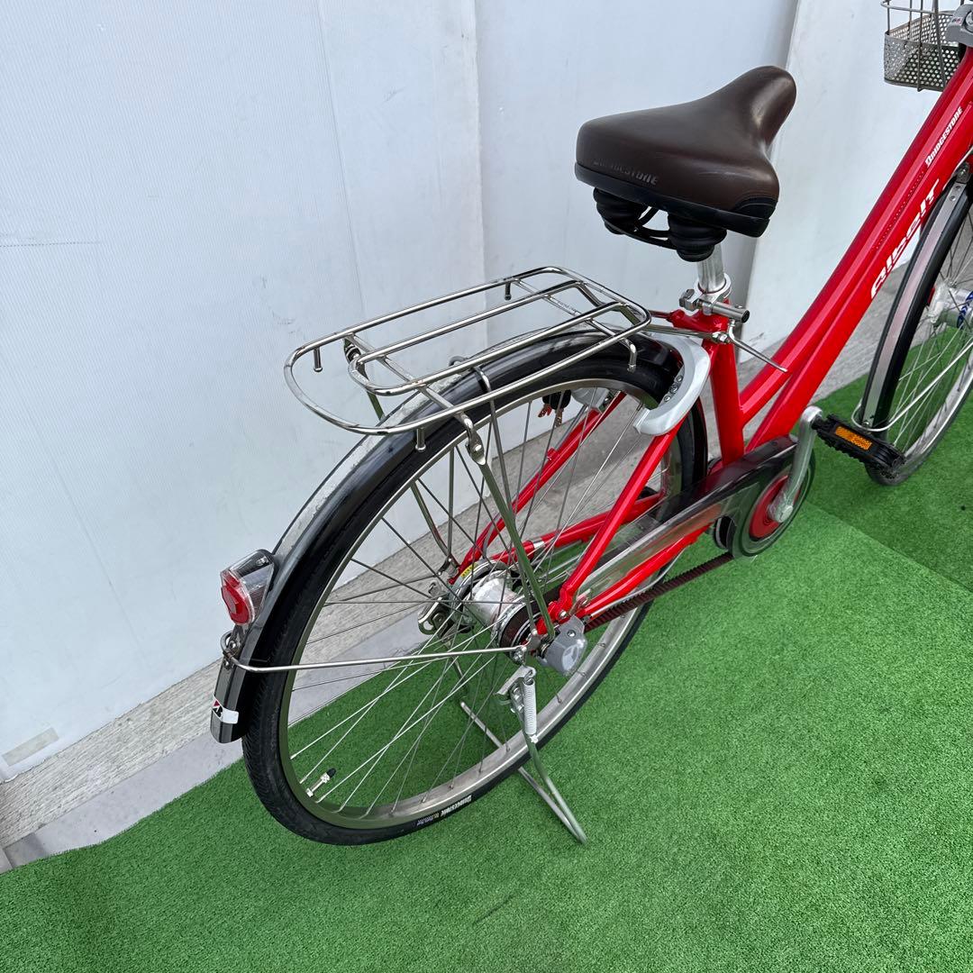 ブリヂストン アルベルト自転車 26インチ 内3速 オートライト レッド
