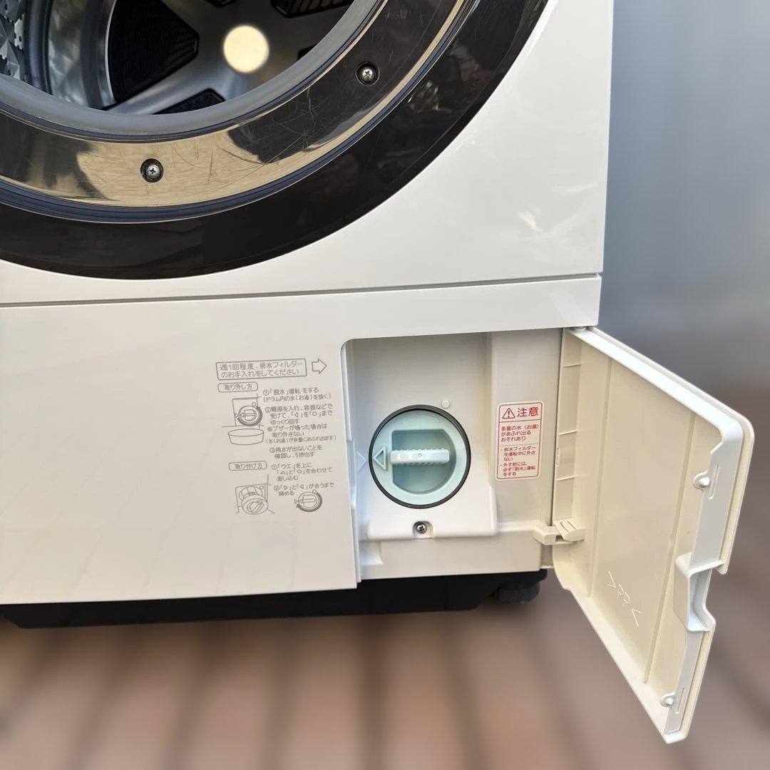 Panasonic ドラム式洗濯機 9kg/6kg 泡洗浄 クリスタルホワイト