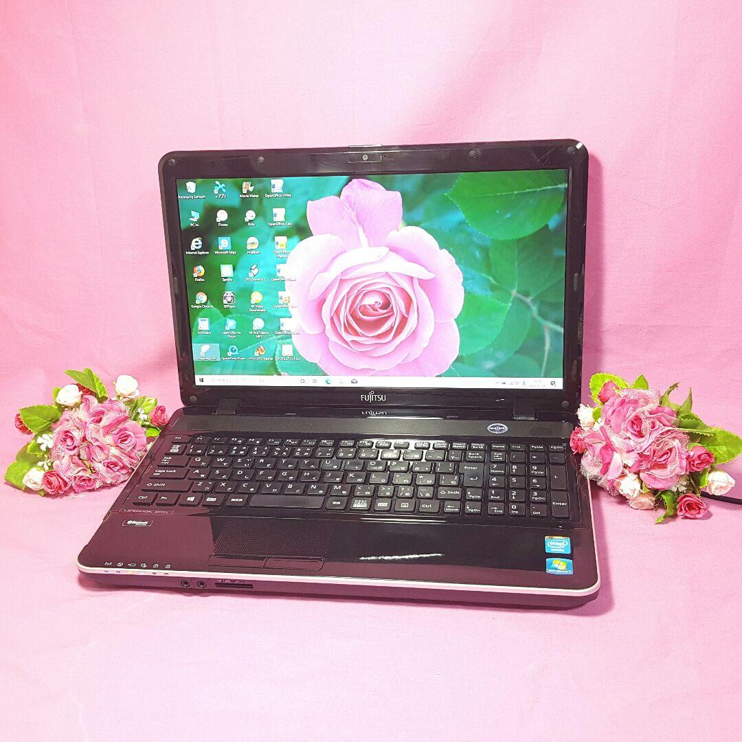 富士通LIFEBOOK❇Win10❇大容量500GB❇メモリ4G❇WEBカメラ❇