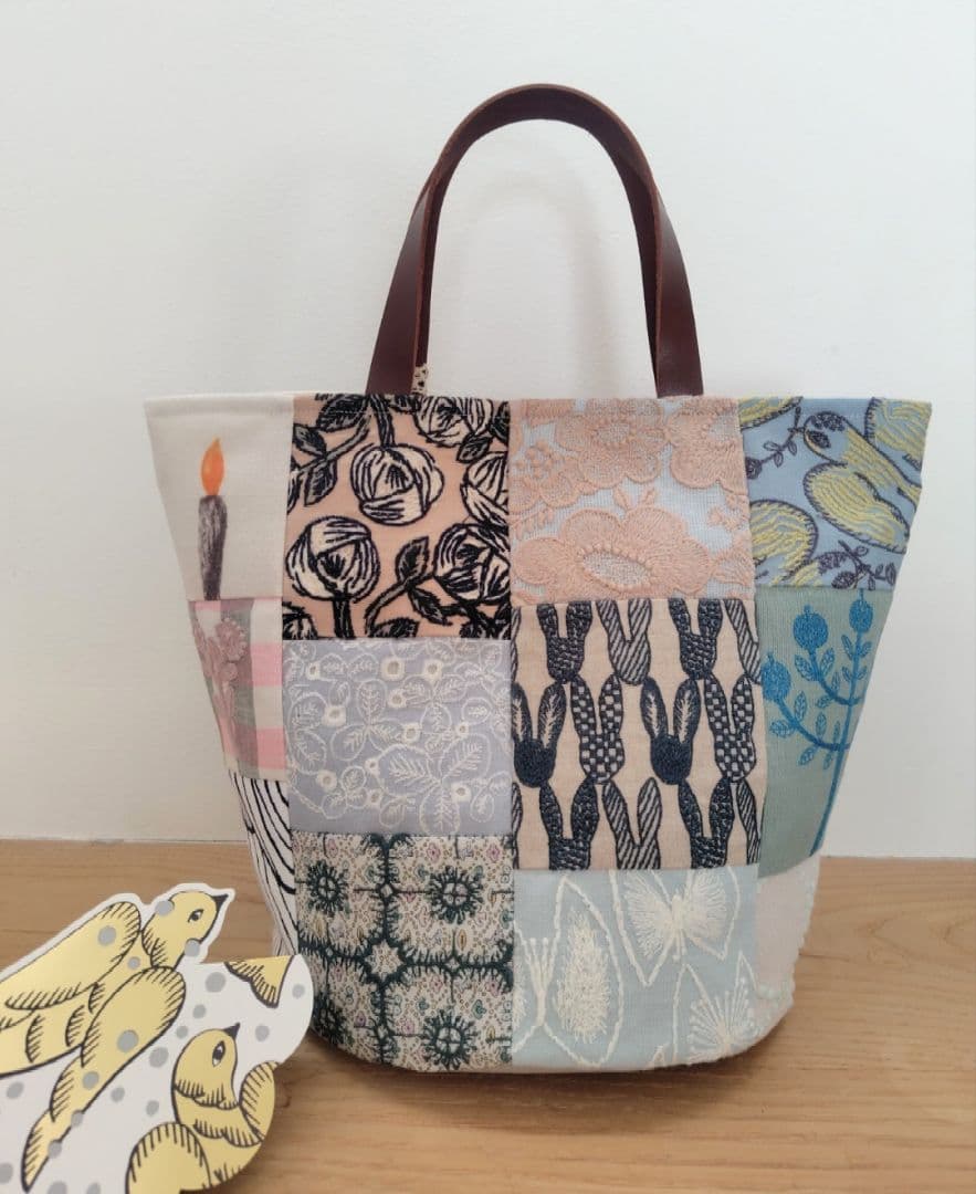 クリスマス出品☆ミナペルホネンforest tile　バケツバック